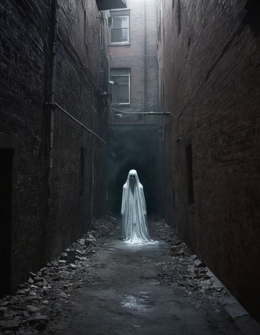 ghost, apparition, spirit, haunted, alleyway, gothic, underground, dark