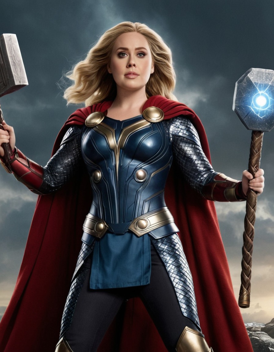 adele, thor, celebrity, music, singer, marvel, superhero