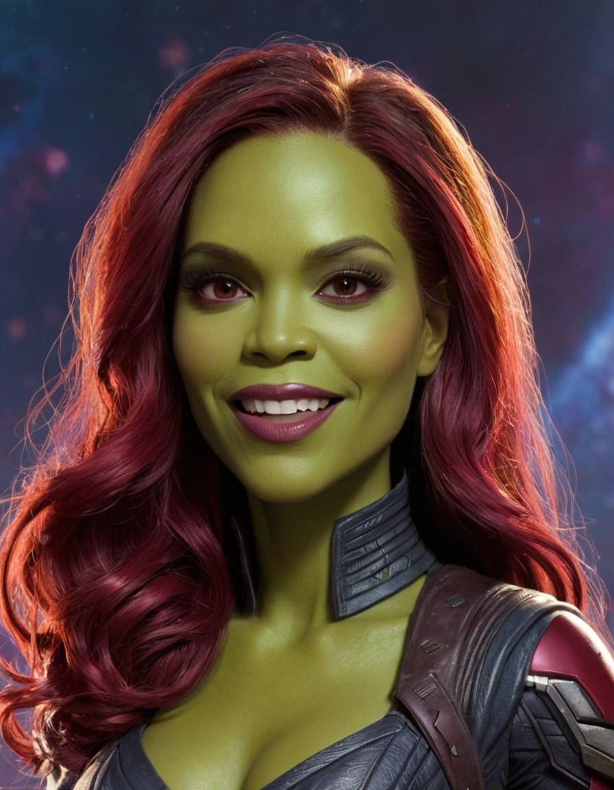 gamora, guardians of the galaxy, funny, caricature