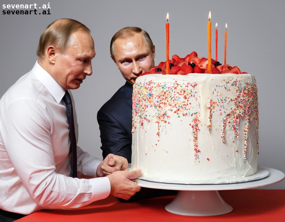 humor, surprise, cake, prank, politics, putin, russia, russian president