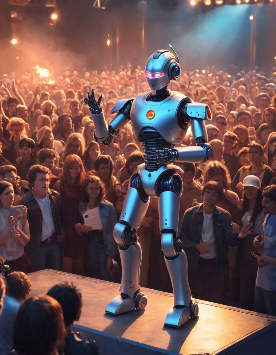 robot, musician, concert, technology, artificial intelligence, entertainment, future, robots