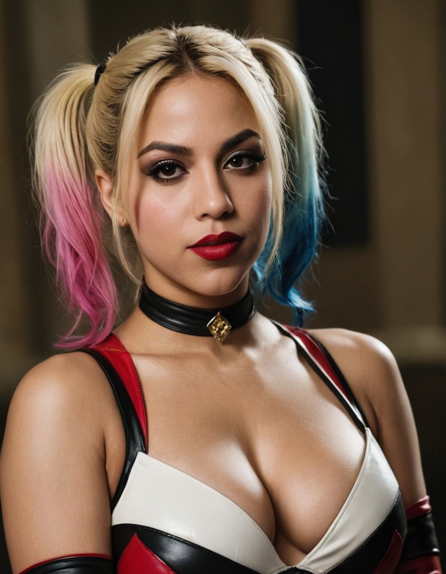 harley quinn, shakira, celebrity, musician, entertainment, character, cosplay