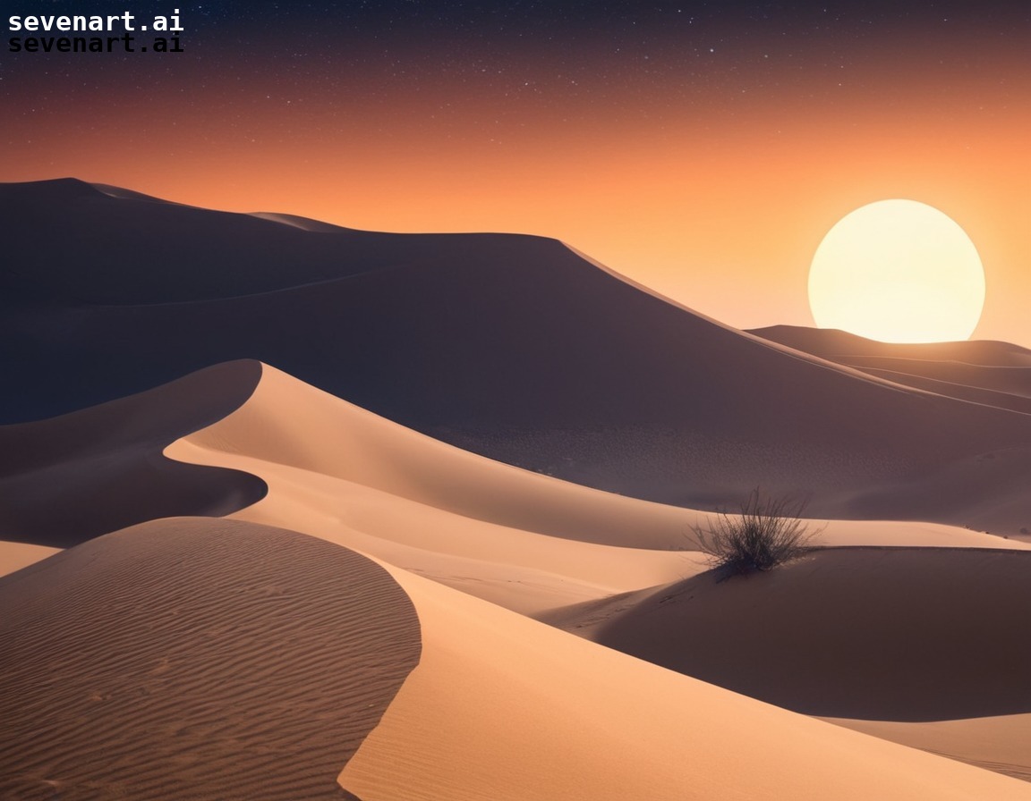 desert, night, eerie, beauty, star-filled sky, dune