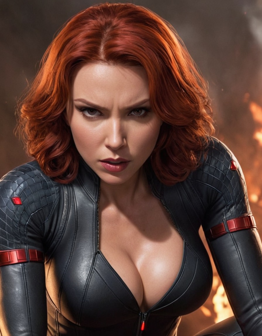 superhero, defeated, black widow, marvel comics