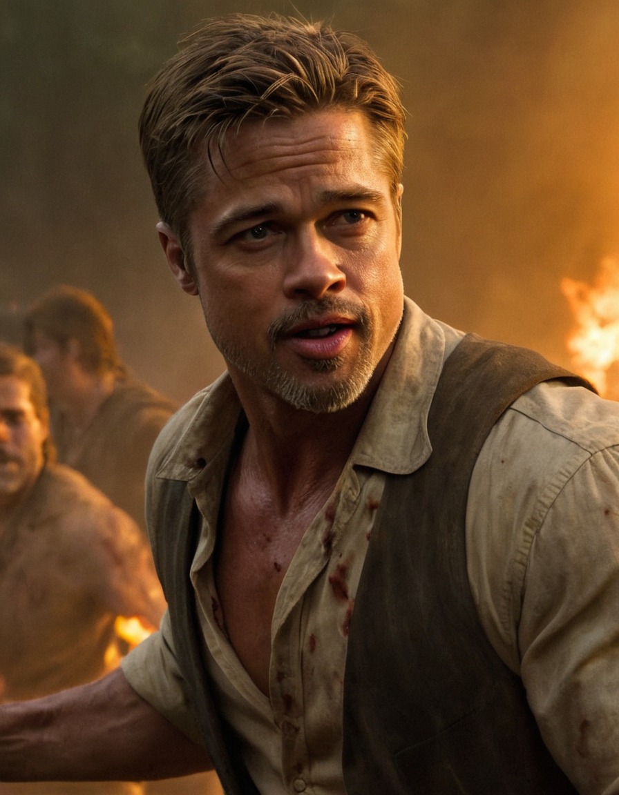 brad pitt, zombie, fight, undead, horror, actor, film