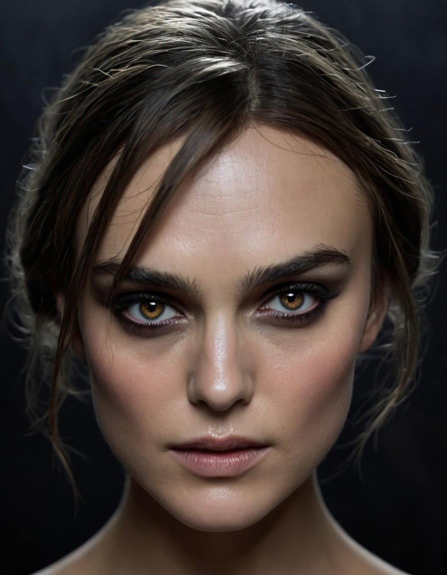 keira knightley, sinister, dark, glowing eyes, actress