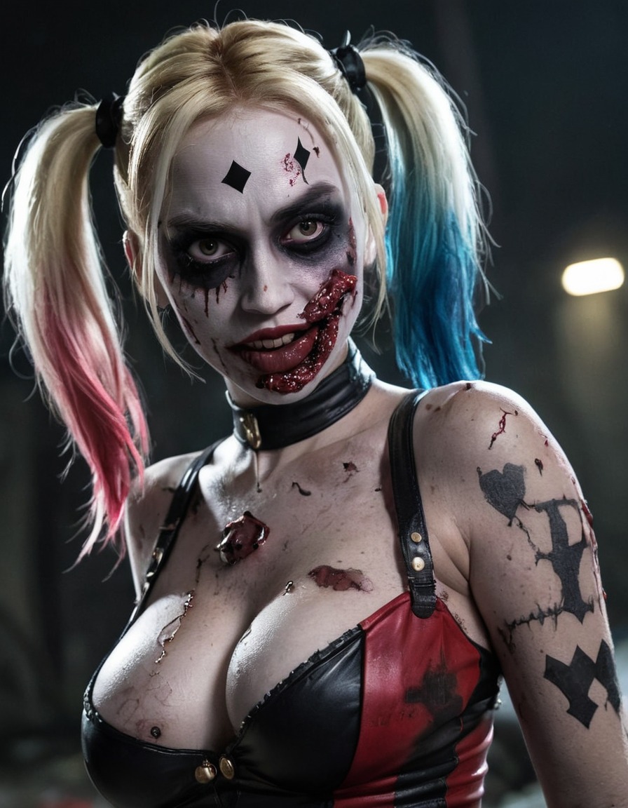 zombie, harley quinn, dc comics, undead, superhero, comics