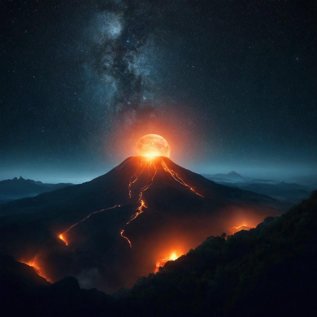 digitalart, fantasyart, wallpaper, conceptart, drama, sky, photography, beauty, digitalpainting, space, ancient, architecture, blacksky, darksky, dramaticsky, epic, eruption, filmphotography, fog, landscapephotography, lavaflow, naturalphenomenon, naturephotography, nightsky, volcano, moltenlava, natureatnight, dailychallenge, fieryglow, mountainvolcano