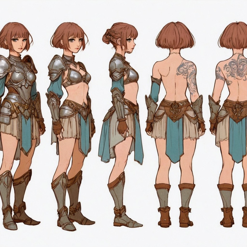 characterdesign, adoptable, warrior, characterconcept, referencesheet, rpg, fighter, digitalart, anime, animegirl, conceptart, originalcharacter, fantasyart