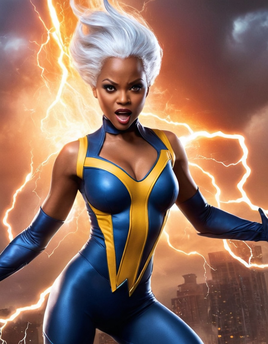 fun, storm (x-men), x-men, comedy, superhero, caricature, fan art