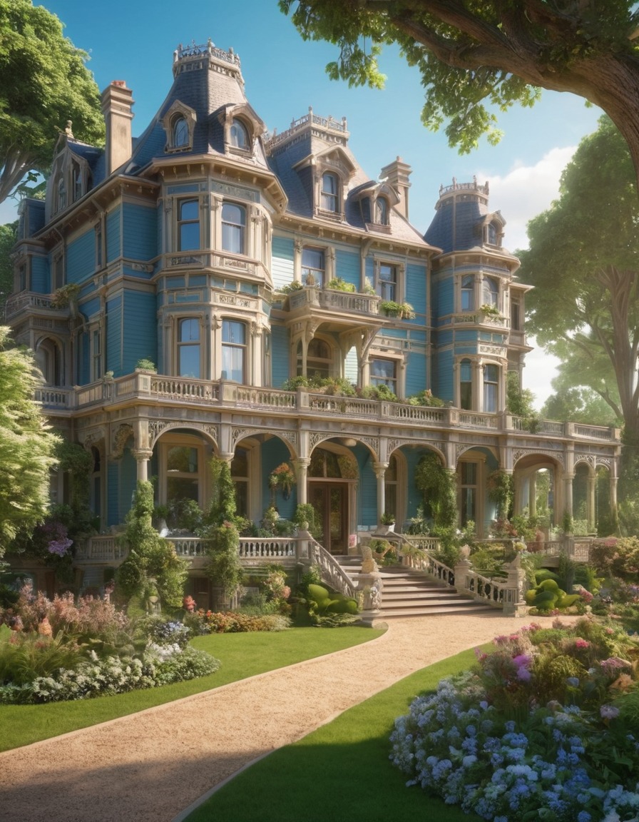 victorian architecture, mansion, garden, luxury, historic, architecture