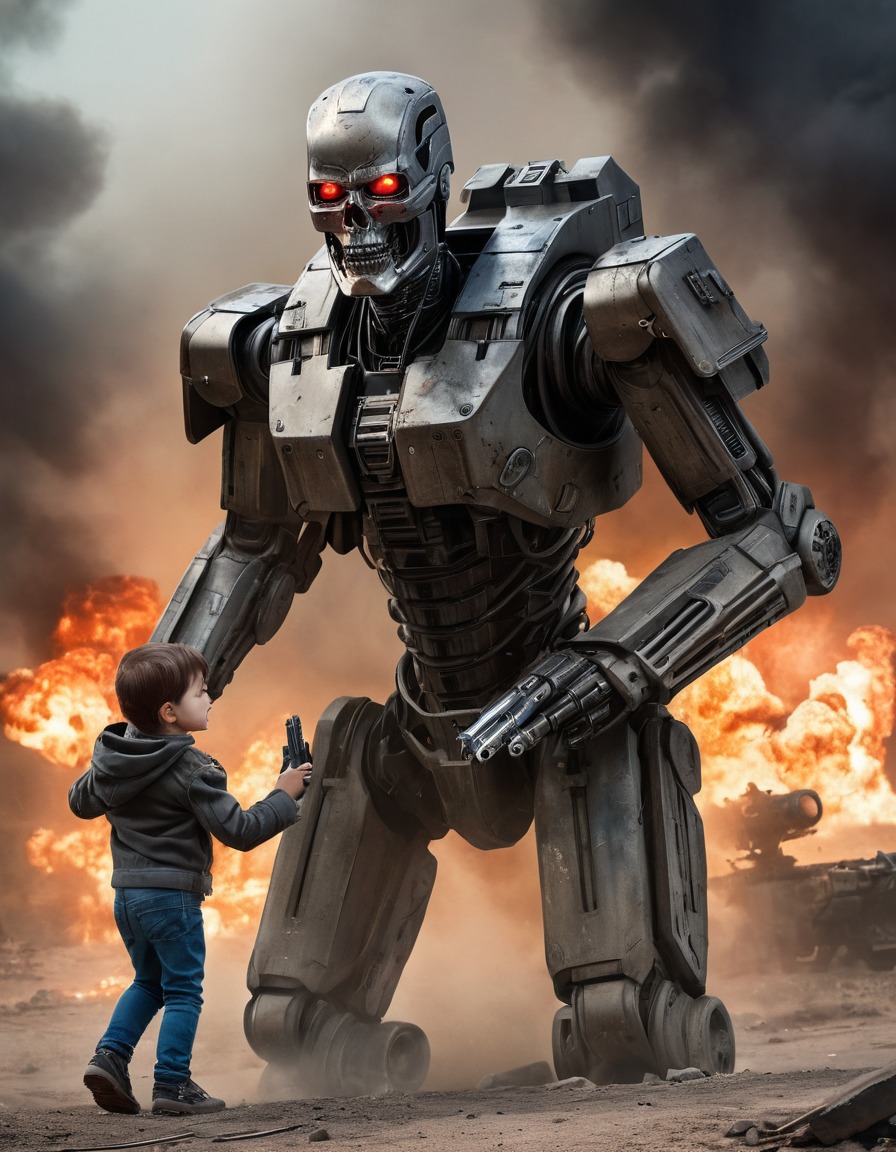 t-800, terminator, child, war, future, action, sci-fi, robots, games, movies