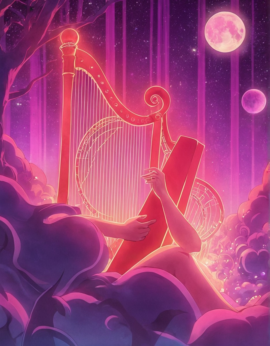 digitalart, scifi, wallpaper, surreal, space, vaporwave, characterdesign, creativecommons, harp, moon, moonlight, moonnight, pink, artificialbeauty, aiartist, aiart, disabledartist, copyright_free, artificialintelligenceart, aiartwork, ai_artwork, aiartcommunity, ai_artworks, aiartgenerator, ai_art_gallery, artificial_intelligence_art, aiartcomunity, artificialintelligenceartwork, artificialcreativity