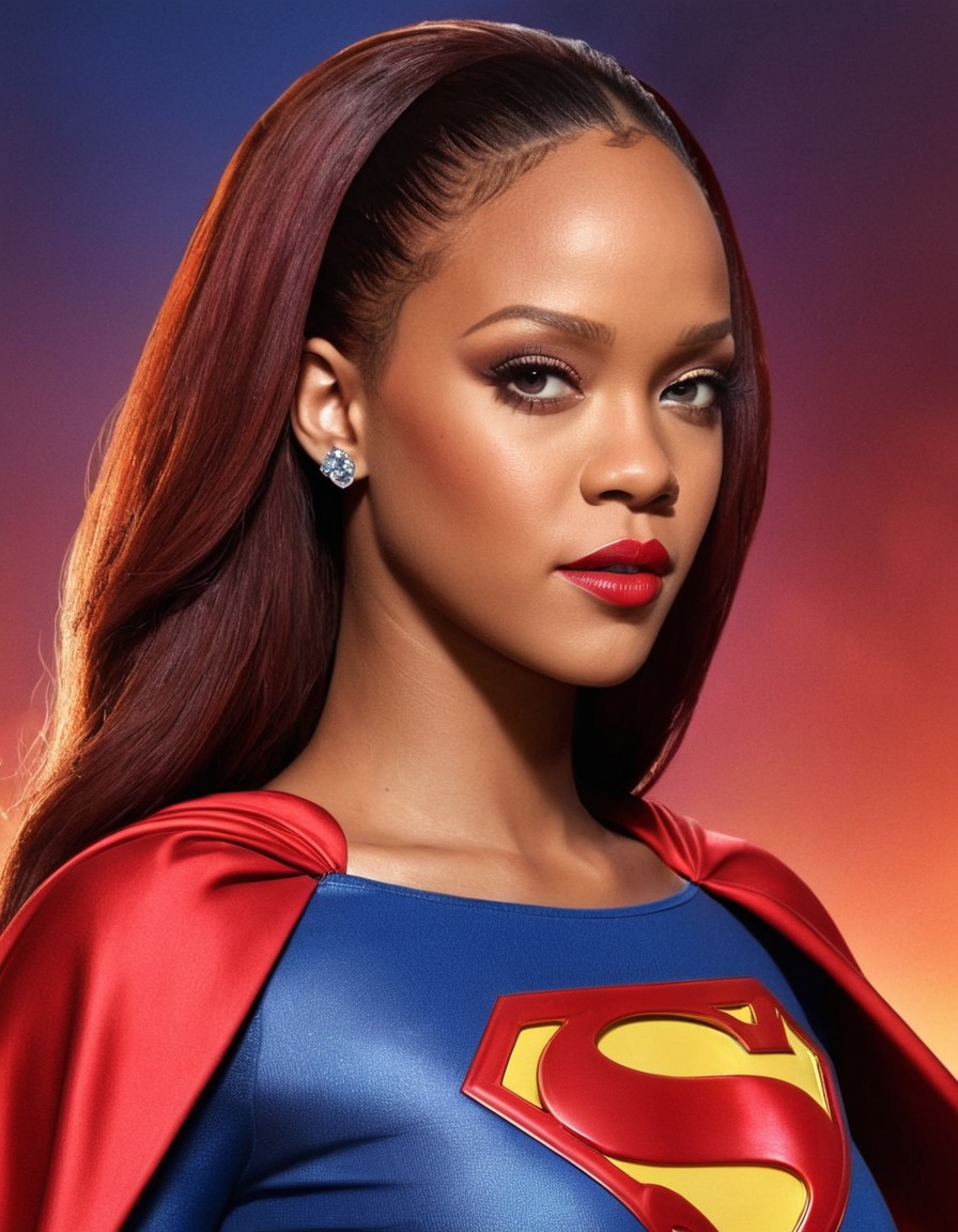 rihanna, supergirl, music artist, pop culture, superhero, fashion icon