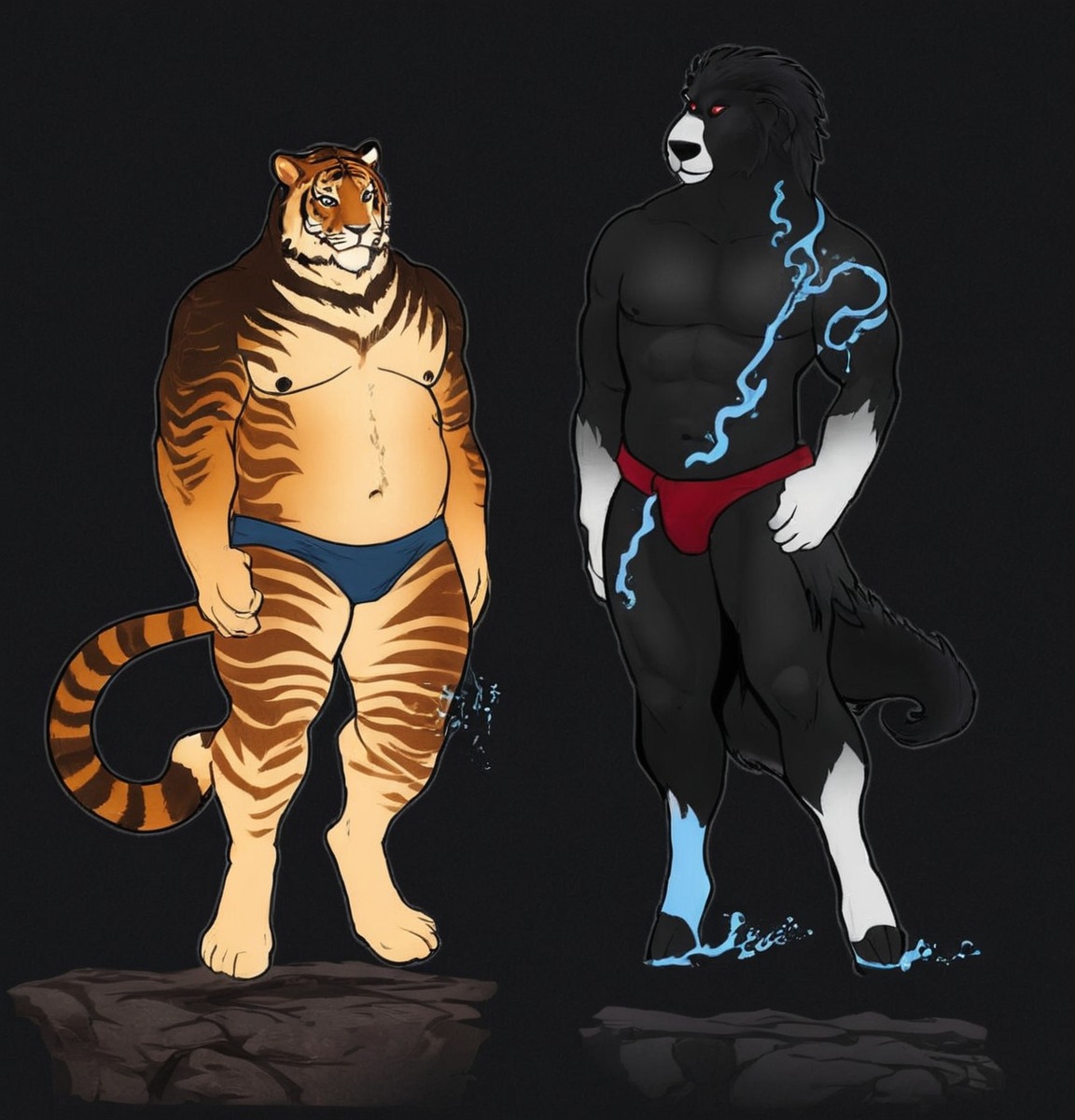 adoptable, feline, tiger, anthro, horse