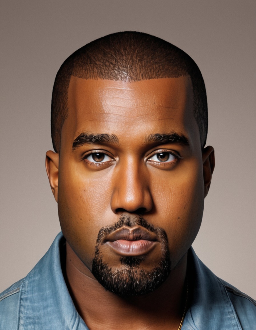 kanye west, portrait, art, painting, celebrity, musician