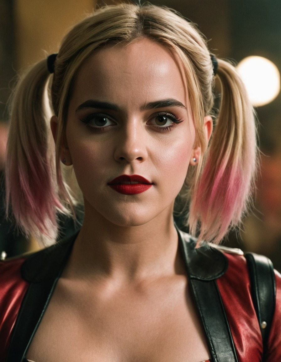 harley quinn, emma watson, dc comics, actress, character portrayal, suicide squad, fictional character