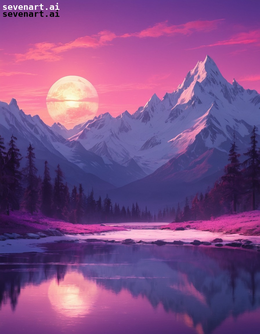 nature, landscape, mountains, sunset, snowscape