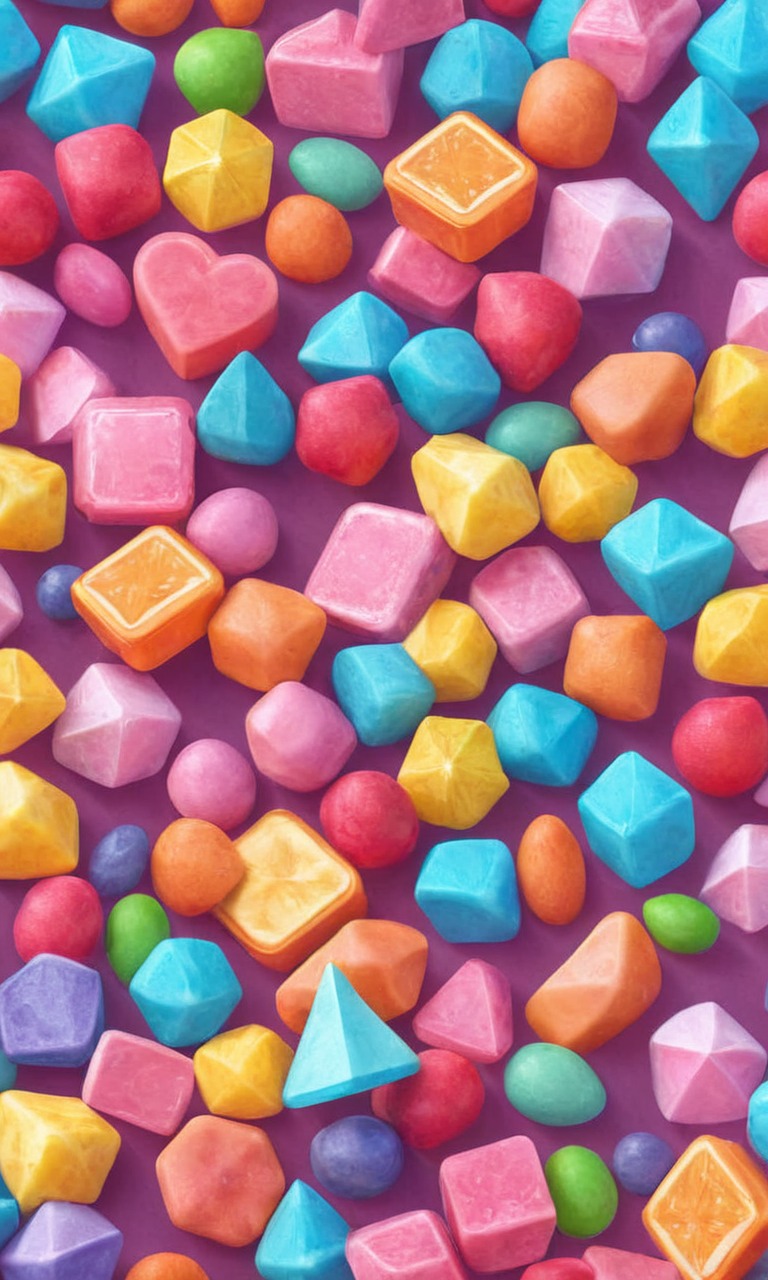 wallpaper, candy, pixelated, sweets