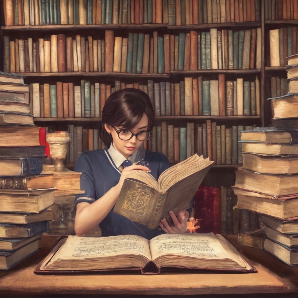 magic, harrypotter, books, dreamup, digitalart, novel, study, bookworm, ai_art