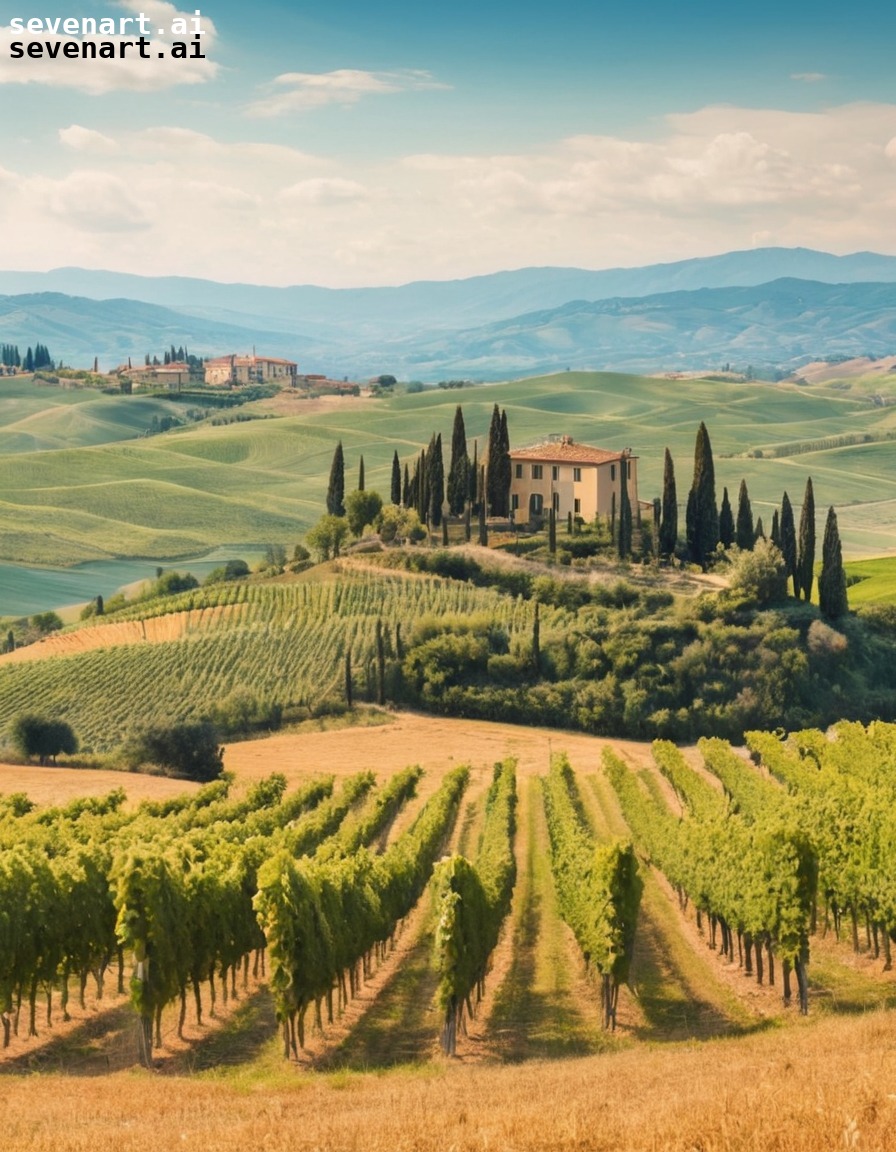 countryside, tuscany, italy, landscape, vineyards, europe