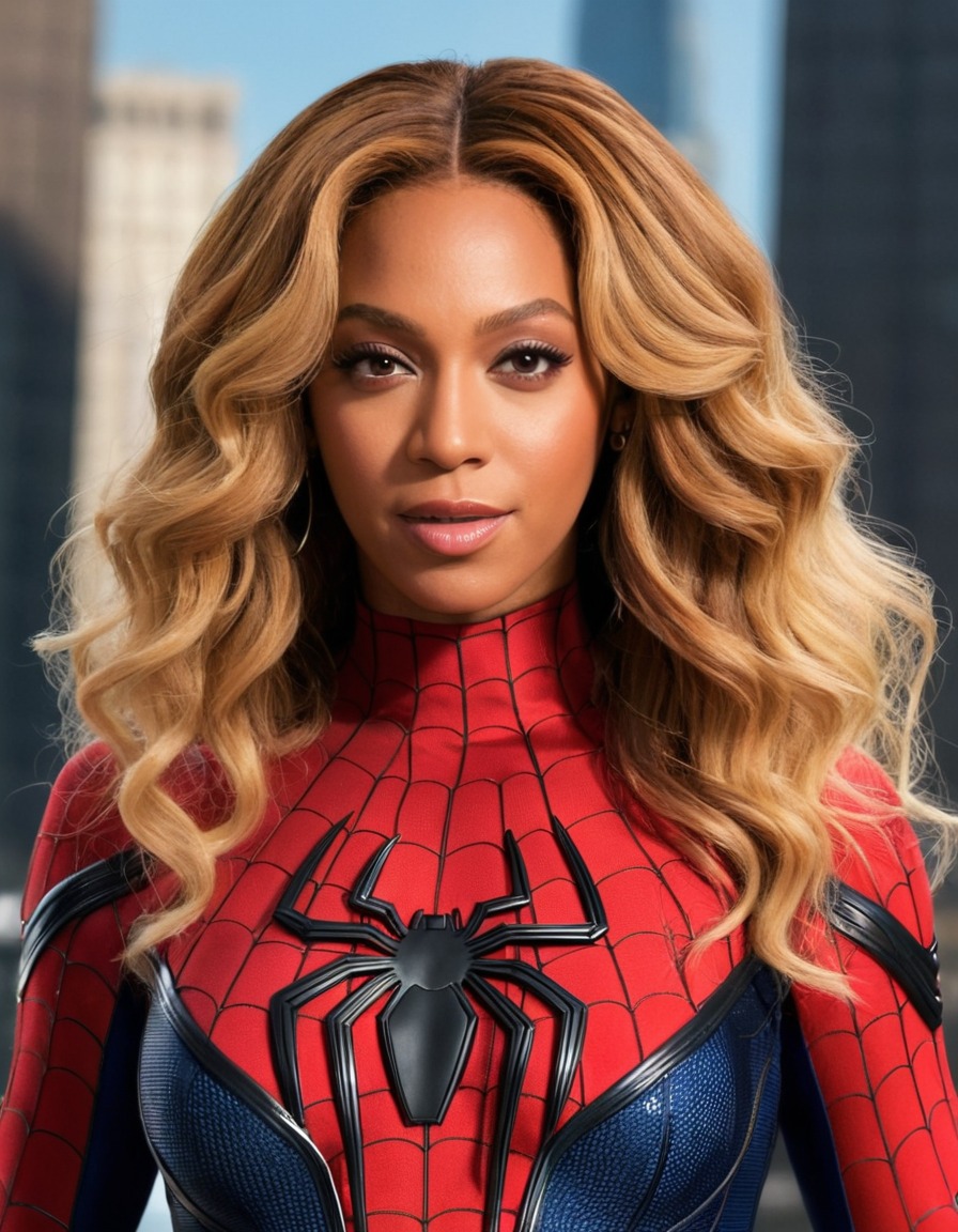 beyoncé, spiderman, musician, superhero, celebrity, crossover, entertainment