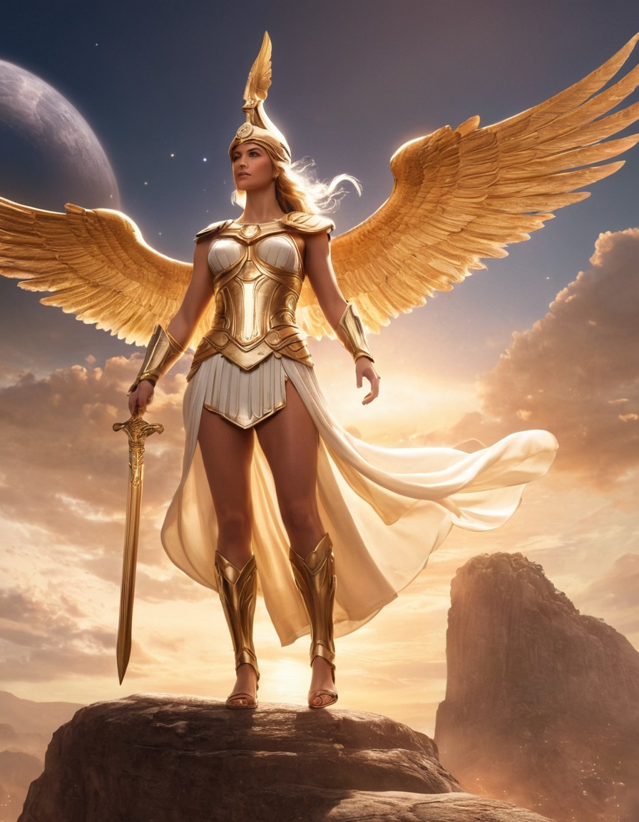 athena, greek mythology, epic, goddess, scene, war, strategy