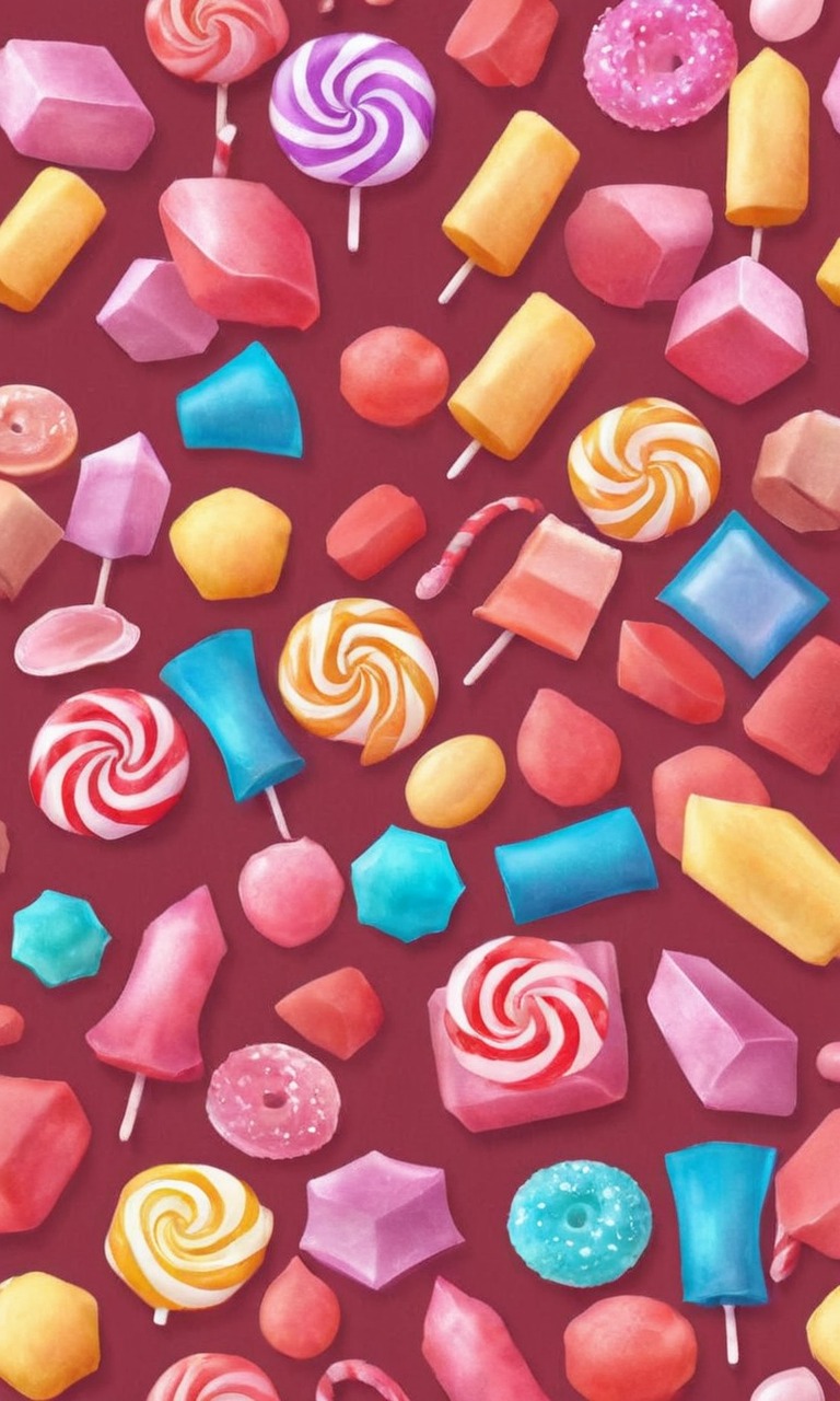 wallpaper, candy, pixelated, sweets