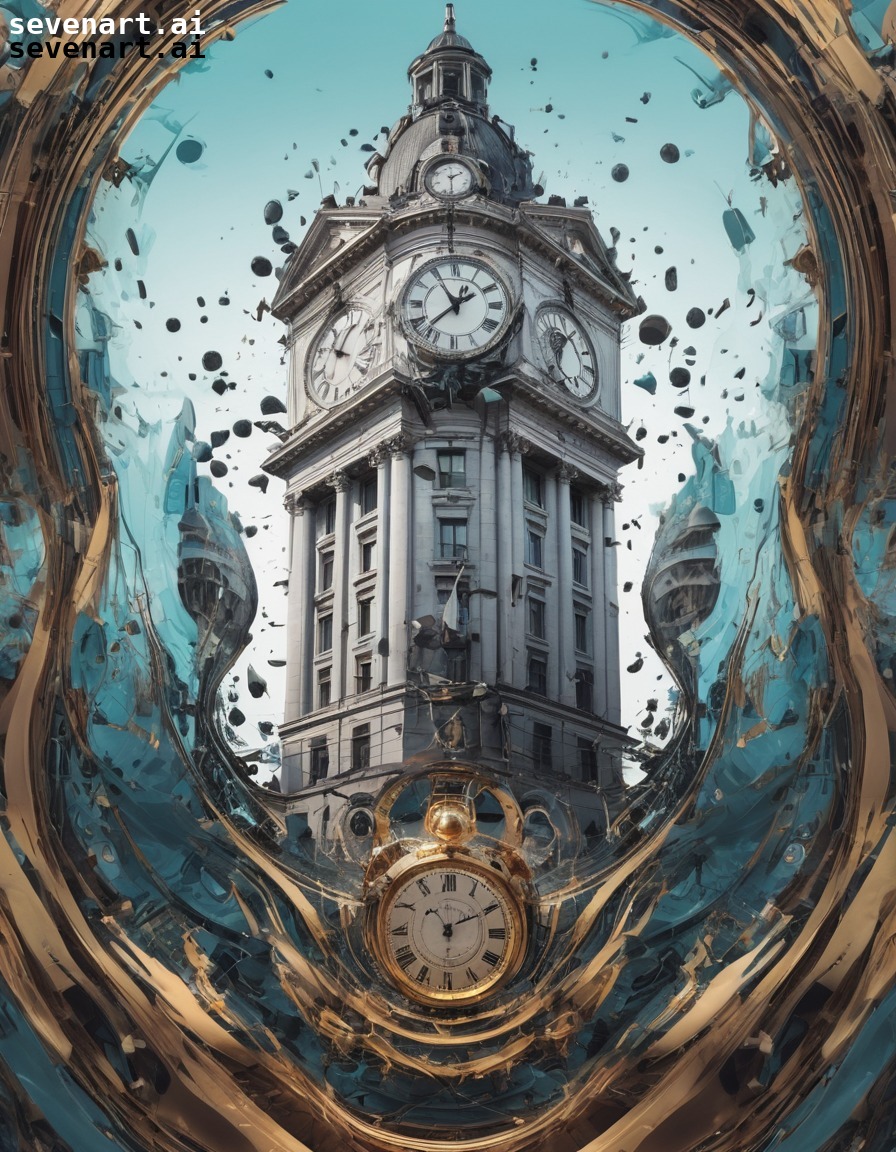 surrealism, abstract, melting clocks, twisted, architecture, hallucination