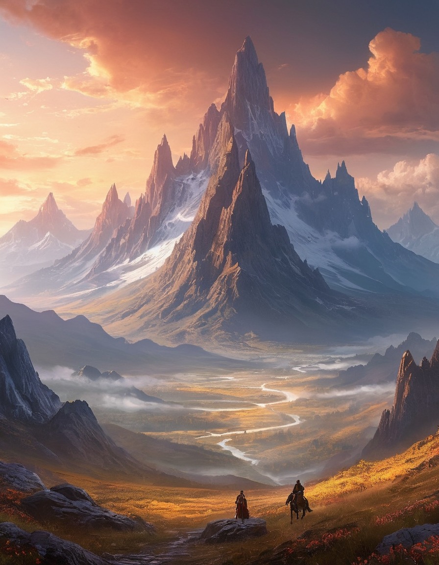 mountain, fantasy, sentient, eyes, landscape, guardian, fantastic