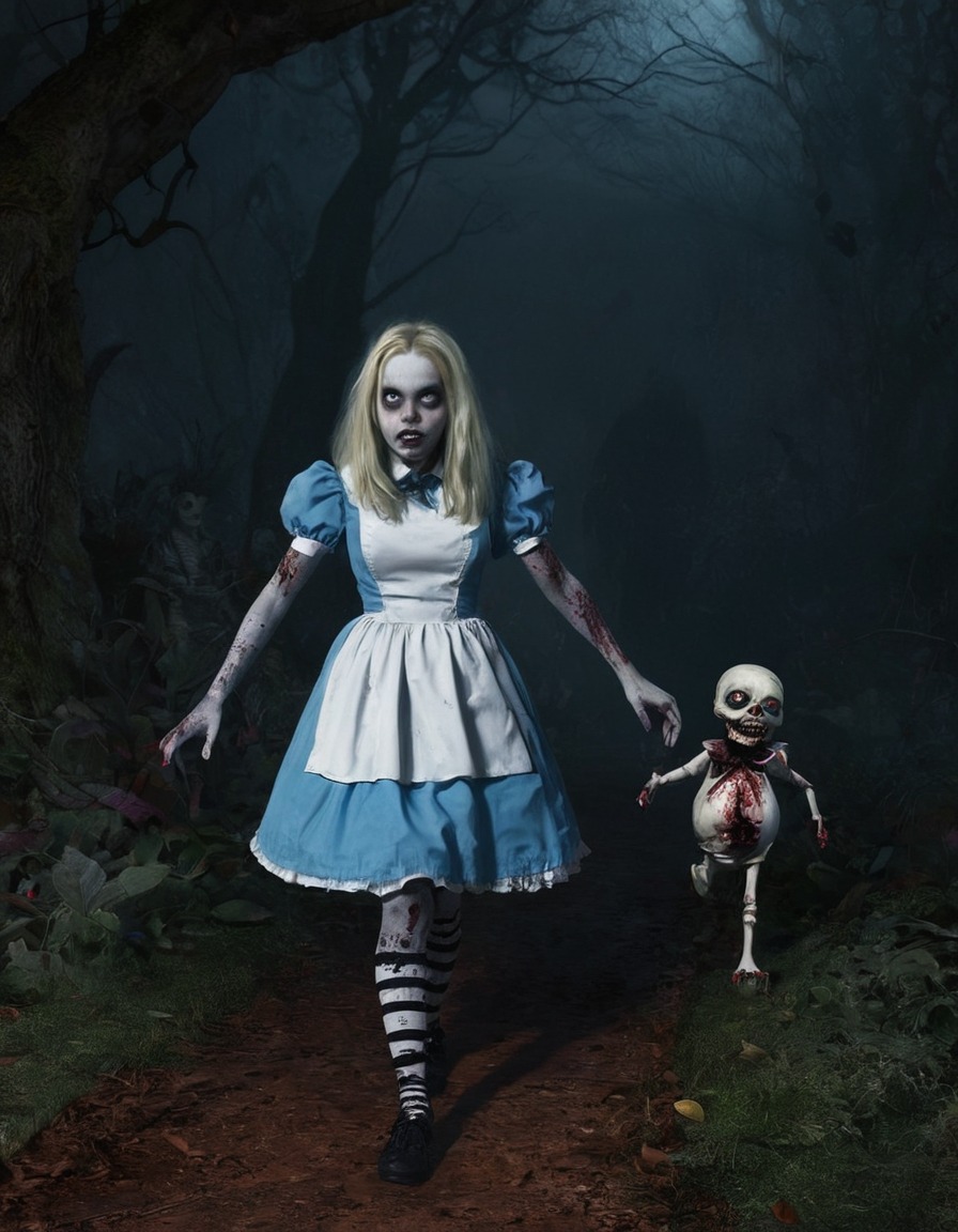 alice, zombie, wonderland, horror, fantasy, adaptation