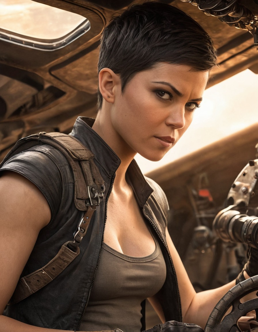 furiosa, war rig, repair, customization, determination, focus, mad max