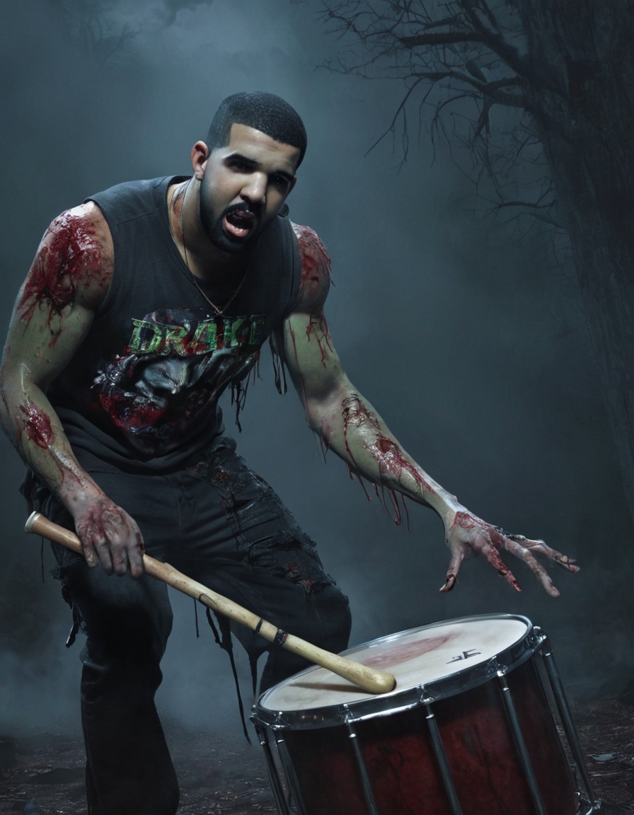 drake, zombie, undead, music, grooving, celebrities