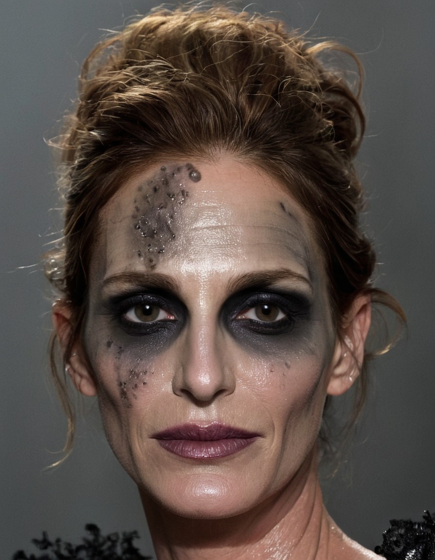 julia roberts, hollywood glamour, makeup, decaying, actress, zombie, celebrities