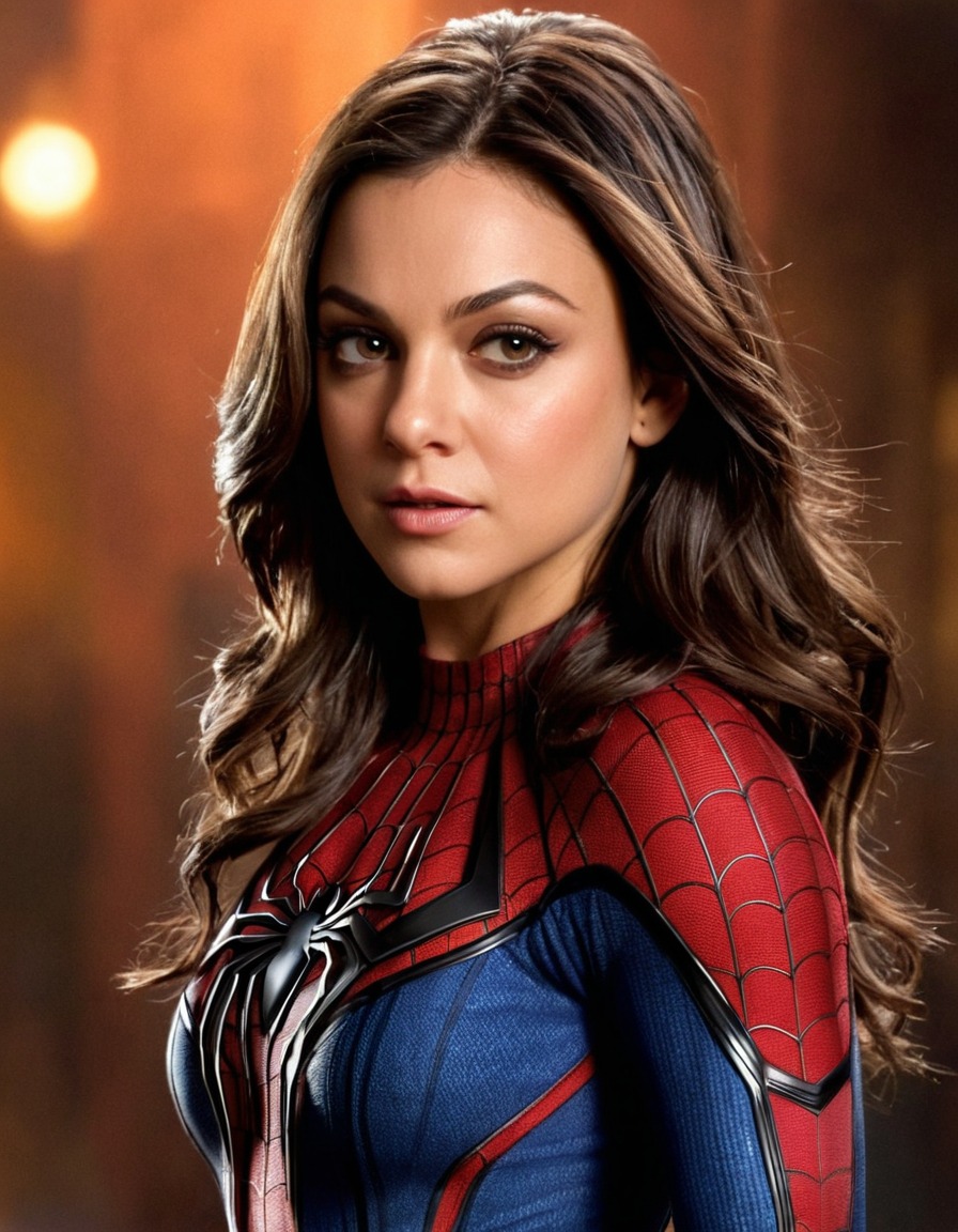 mila kunis, spiderman, actress, movie, superhero, marvel comics