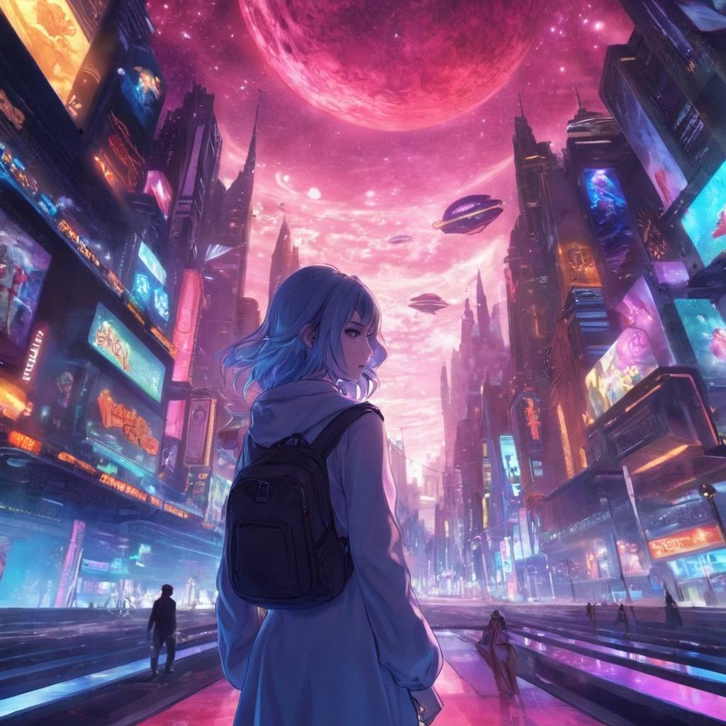 digitalart, digitalpainting, wallpaper, cityscape, dreamup, animegirl, surreal, characterdesign, originalcharacter, cyberpunk, animedrawing, ai_art