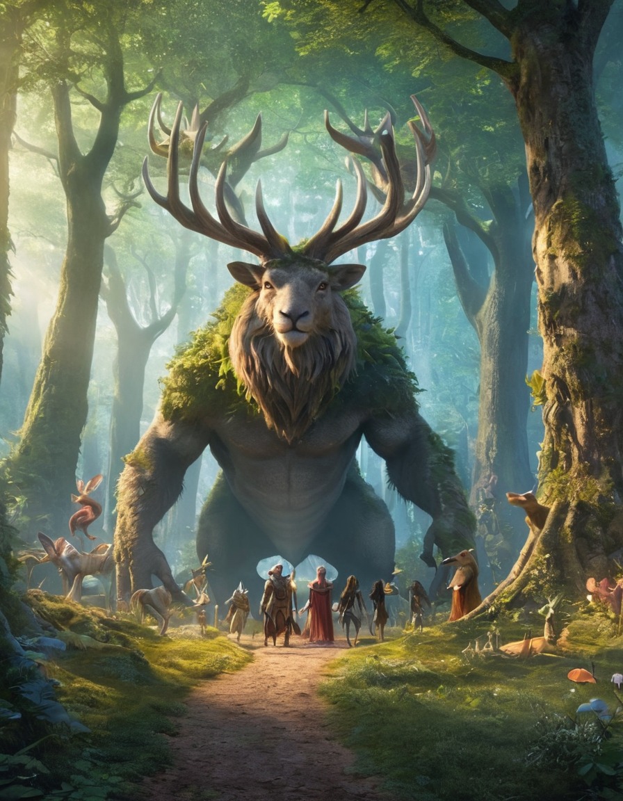 fantasy, creatures, mystical, forest, gathering