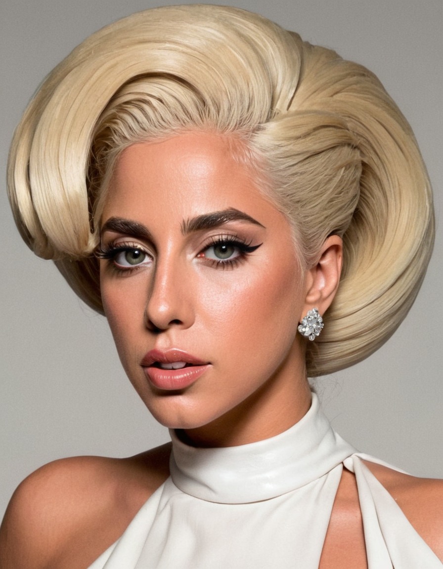 lady gaga, singer, artist, portrait, painting, famous person