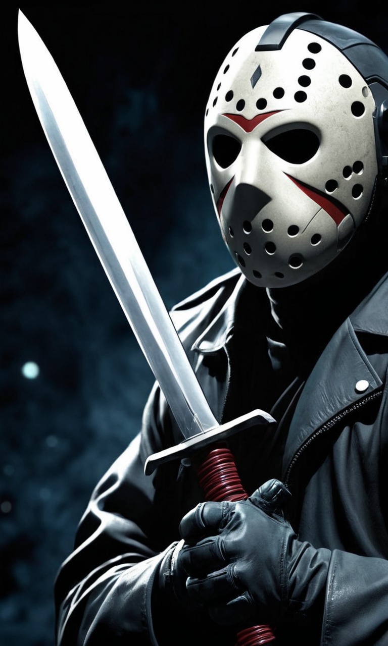 fanart, horror, digitalart, cartoon, knife, wallpaper, movie, characterdesign, videogamefanart, fridaythe13th