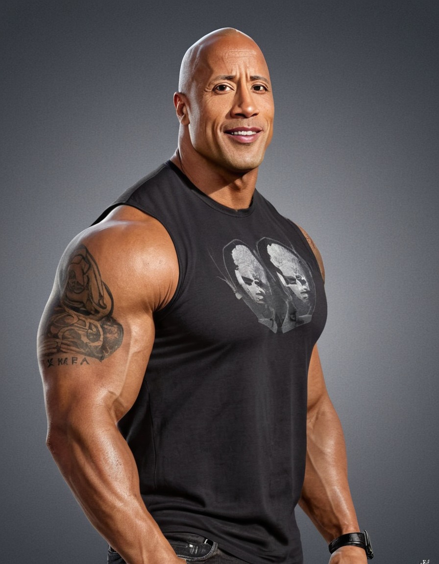 dwayne johnson, the rock, funny, painting, celebrity, pop culture, humor