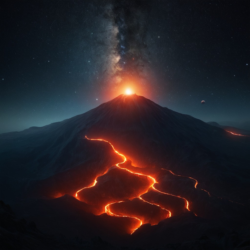 digitalart, conceptart, drama, photography, beauty, fantasyart, wallpaper, ancient, fog, blacksky, darksky, dramaticsky, epic, eruption, lavaflow, naturalphenomenon, nightsky, sky, space, volcano, moltenlava, volcaniclandscape, natureatnight, dailychallenge, naturepower, fieryglow, mountainvolcano, volcanoatnight