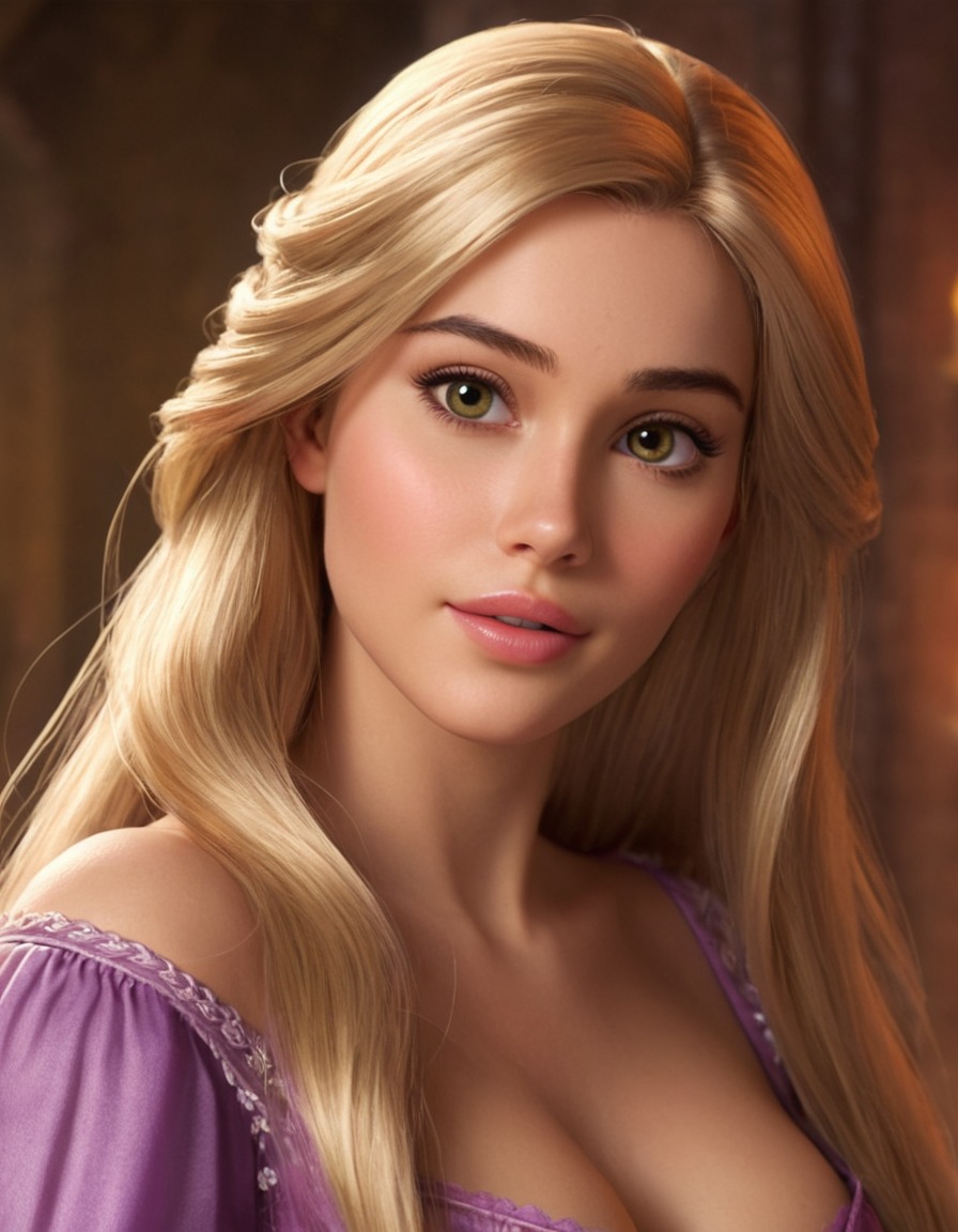 rapunzel, tangled, disney, princess, long hair, fairytale, beautiful woman