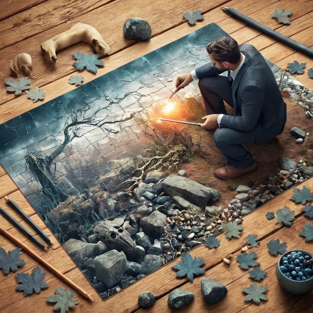 photomanipulation, digitalart, puzzles