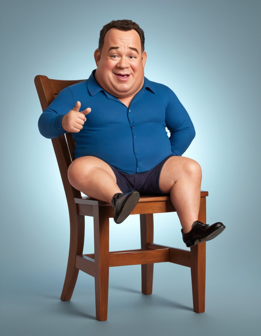 tom hanks, caricature, chair, humor, fat