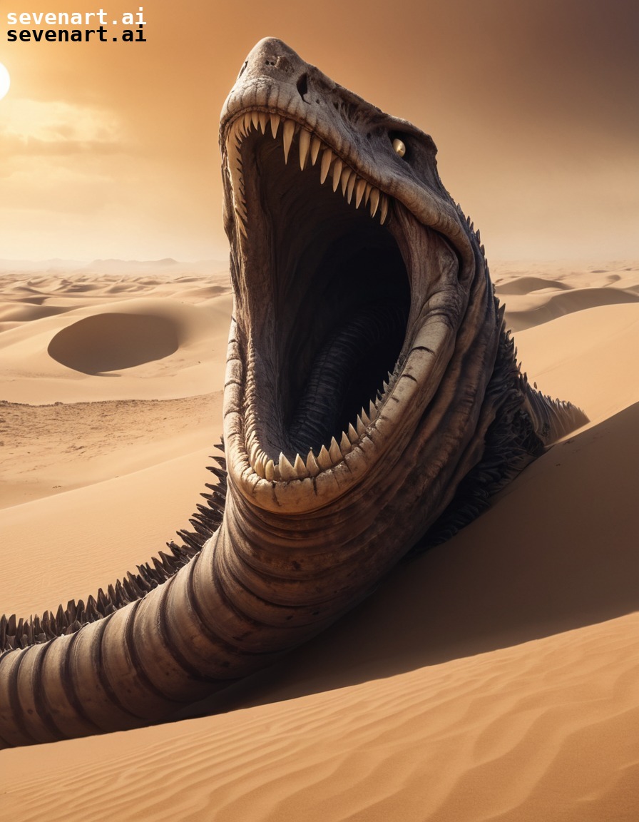 fantasy, sandworms, dune, sci-fi, alien