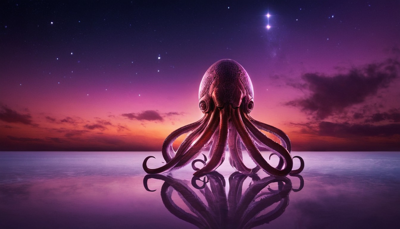 digitalart, fantasyart, wallpaper, animal, creature, digitalpainting, photorealistic, surreal, sea, octopus, photography, scifi, photomanipulation, squid