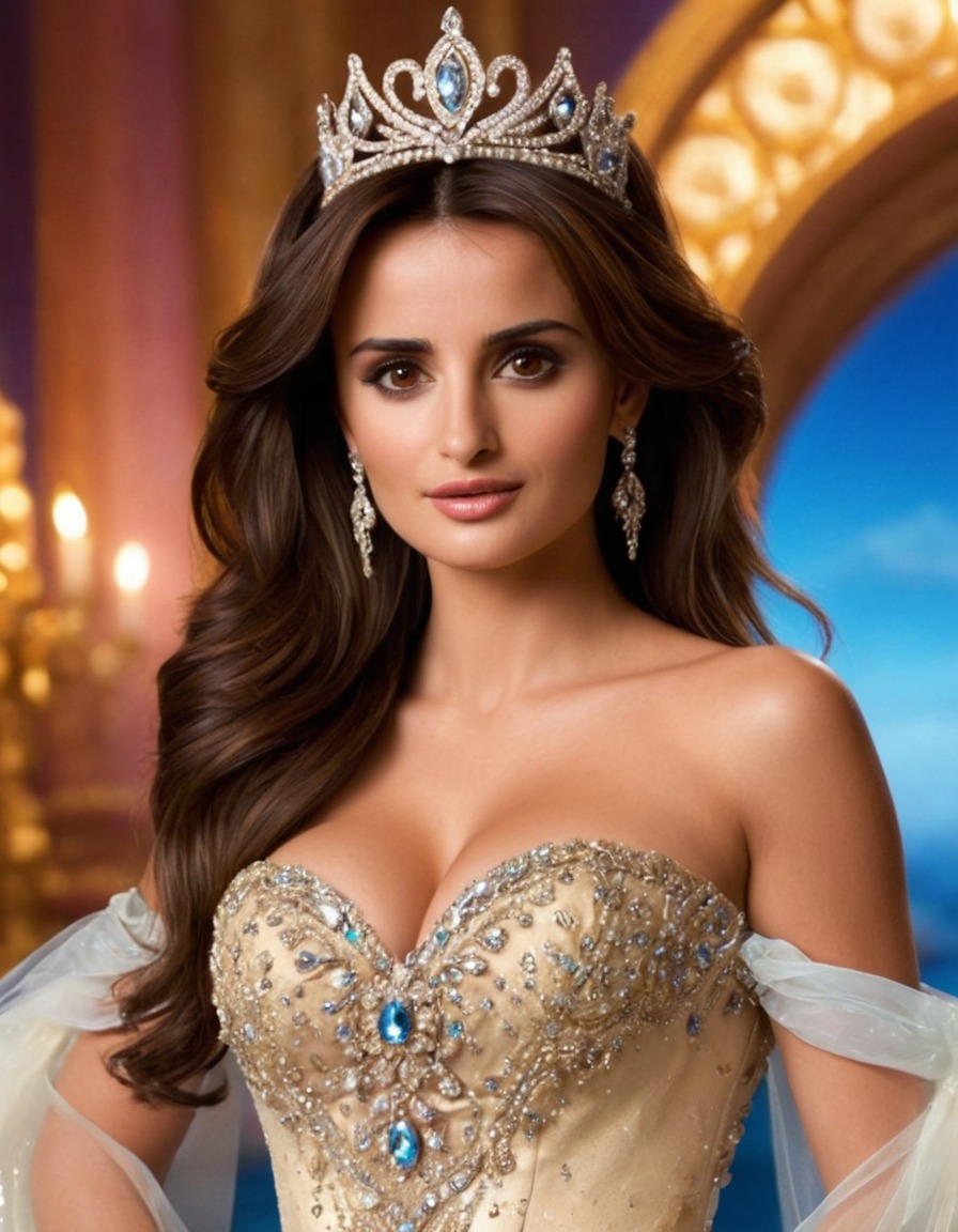 penélope cruz, disney princess, gorgeous, actress