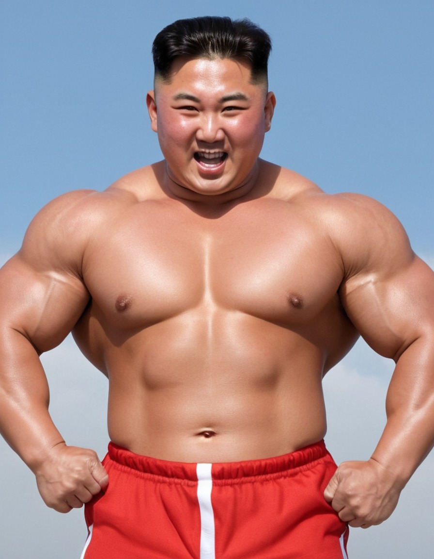 kim jong un, north korea, bodybuilding, strength, power, leader