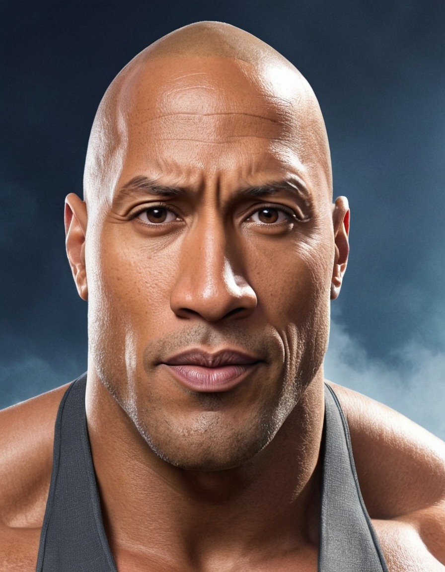 dwayne johnson, the rock, caricature, comedy, entertainment, celebrity, humor