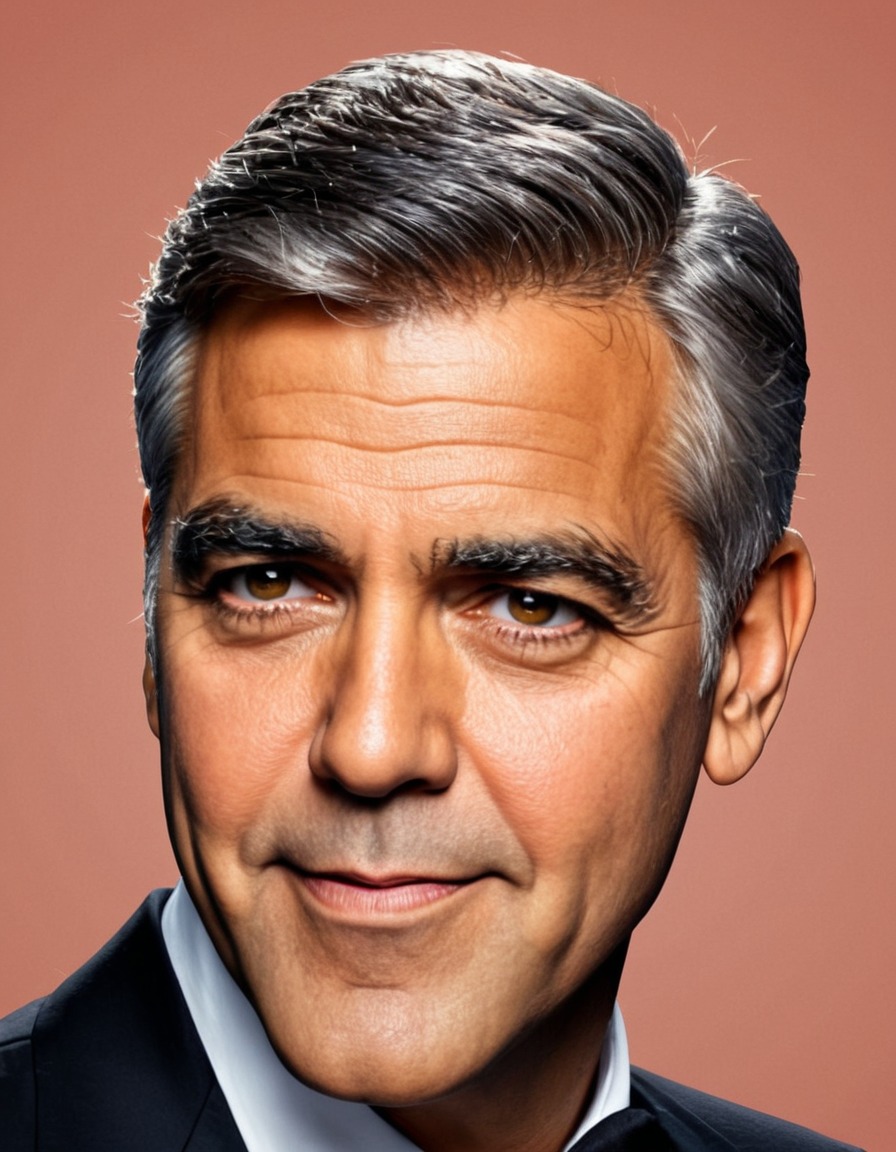 george clooney, celebrity, painting, comedy, art, humor